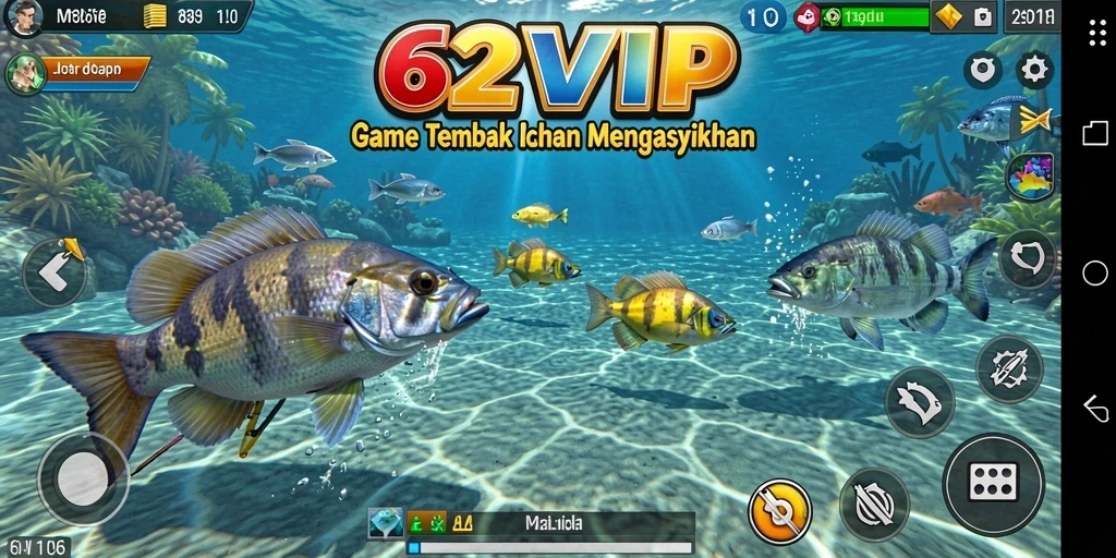 Gameplay seru dalam Tembak Ikan yang penuh warna.