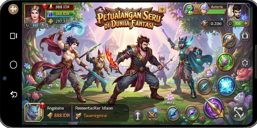 Tampilan gameplay seru dalam petualangan 888IDR.