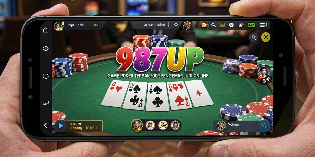 Tampilan menarik permainan poker di 987UP dengan interaksi real-time.
