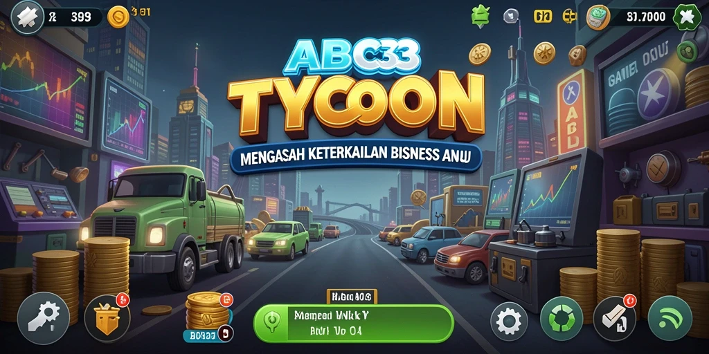 Tangkapan layar utama ABC33 menunjukkan berbagai bisnis dalam permainan Tycoon.