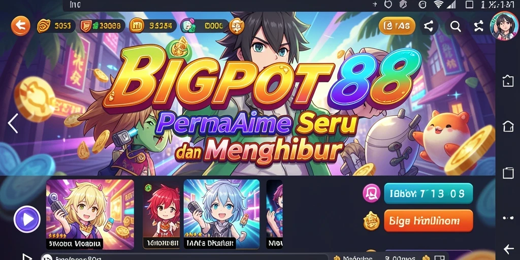 Tangkapan layar menampilkan aksi seru dalam game Anime BIGPOT88.