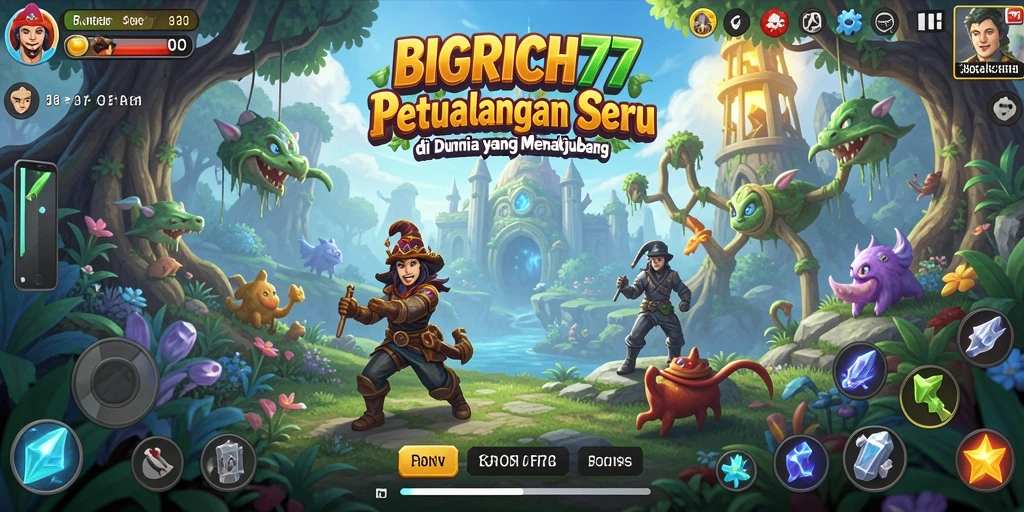 Screenshot menampilkan gameplay seru di BIGRICH77 dengan momen petualangan.