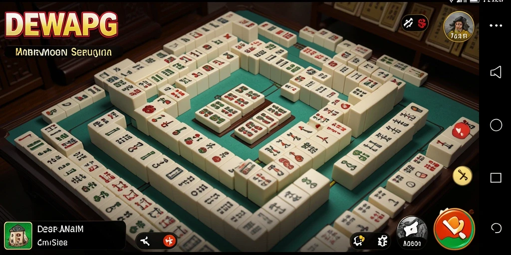 Tampilan gameplay seru dan menantang dari DEWAPG Mahjong.