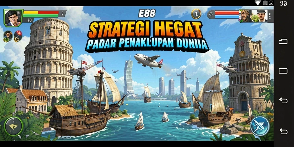 Tampilan gameplay E88 yang memukau menunjukkan suasana pertempuran strategi.