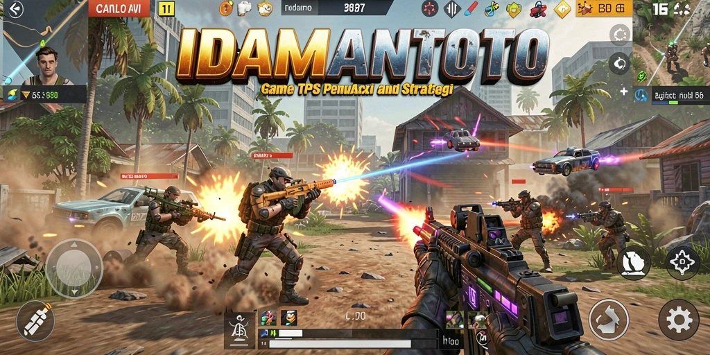 Screenshot gameplay IDAMANTOTO yang menunjukkan aksi pertempuran mendebarkan.