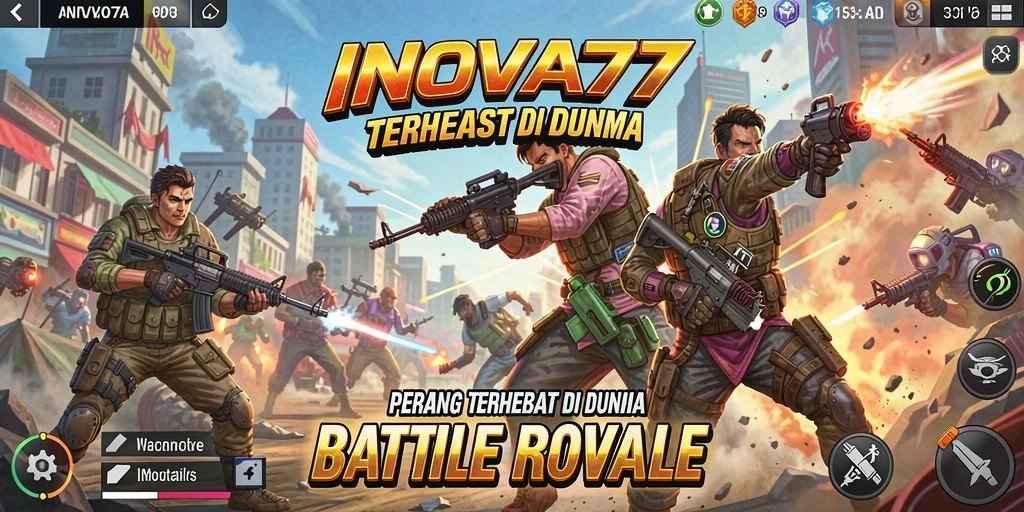 Gameplay epik dalam pertempuran Battle Royale yang mendebarkan.