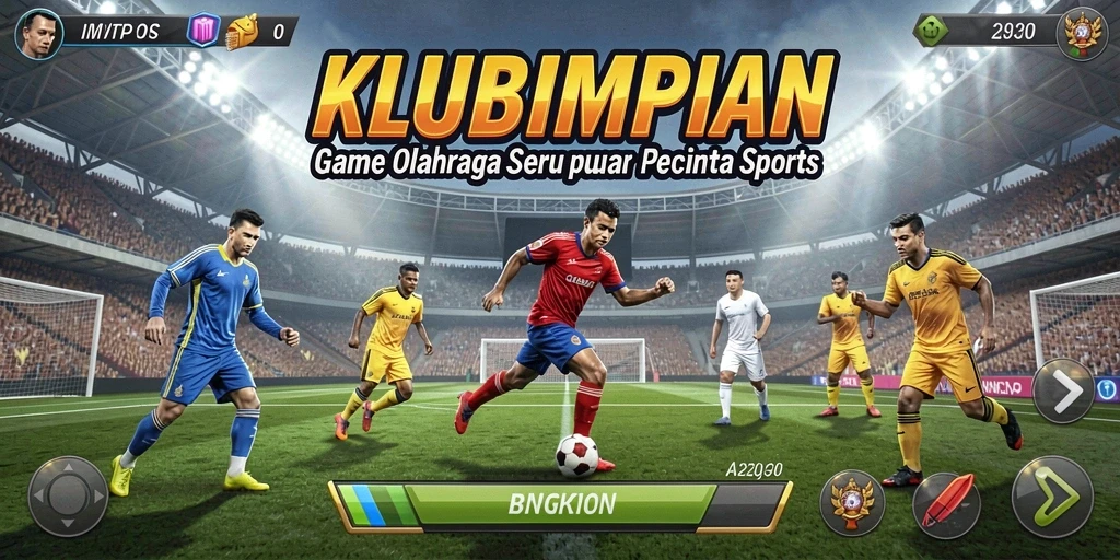 Tampilan gameplay seru di KLUBIMPIAN dengan aksi olahraga yang mendebarkan.