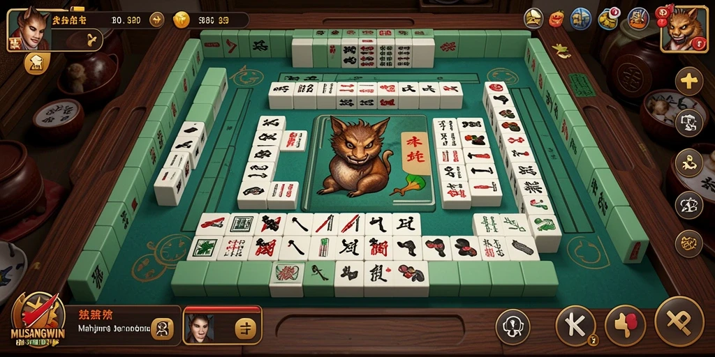 Tampilan gameplay Mahjong yang menarik dan interaktif.