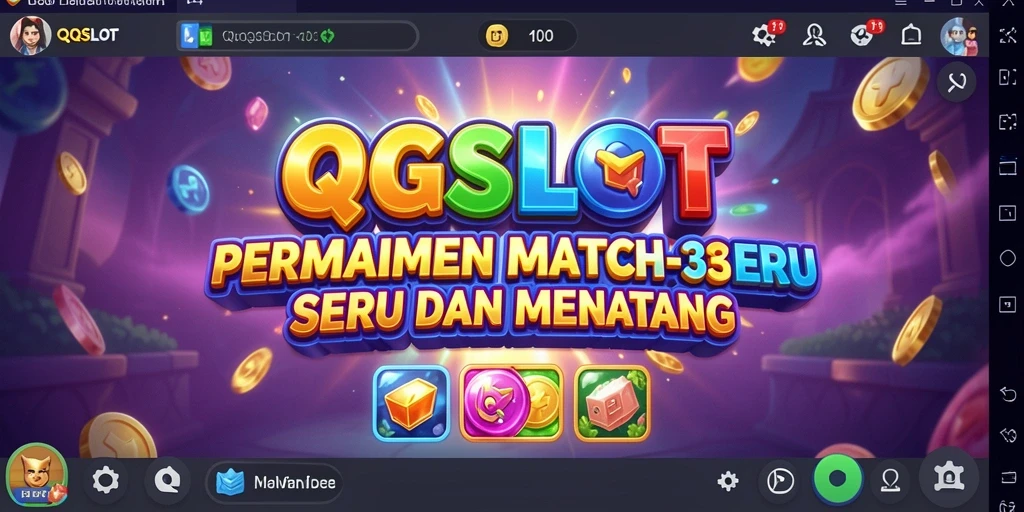 Tangkapan layar gameplay QQSLOT dengan level-match-3 yang menarik.