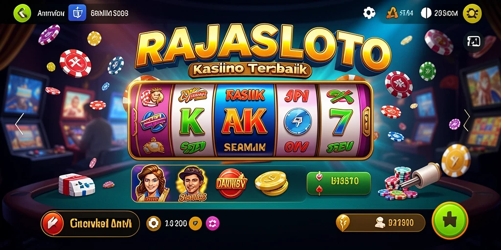 Tangkapan layar utama menampilkan gameplay kasino yang menarik dari RAJASLOTO.