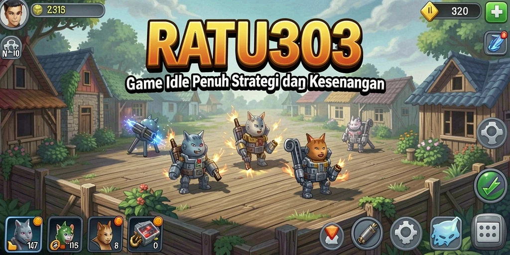 Tampilan gameplay utama RATU303 yang menarik dengan fitur Idle.