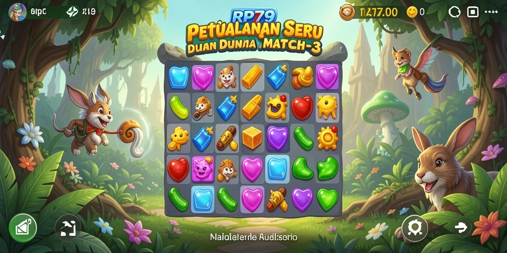 Screenshot utama RP79 menampilkan gameplay penuh warna dan seru.