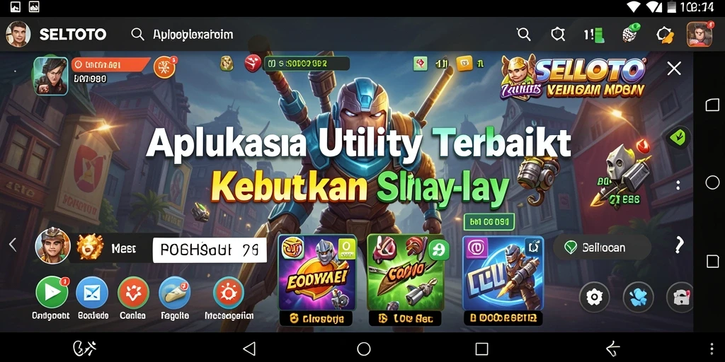Tampilan utama aplikasi SELTOTO dengan fitur-fitur Utility yang lengkap.