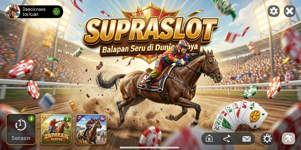Tampilan gameplay balapan seru di SUPRASLOT.