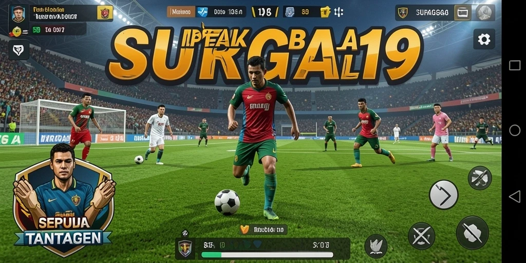 Tampilan gameplay menarik dari permainan sepak bola SURGA19.