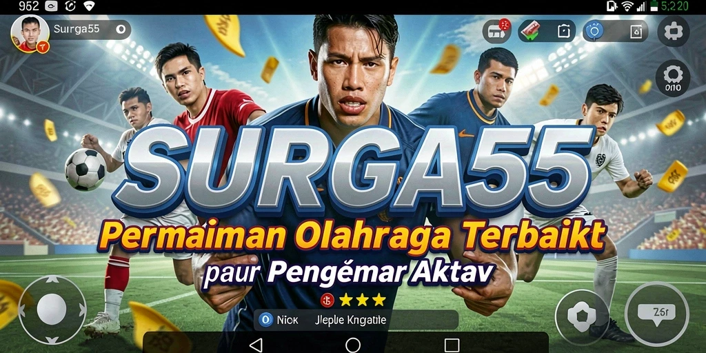 Tampilan menarik dari gameplay olahraga di SURGA55.