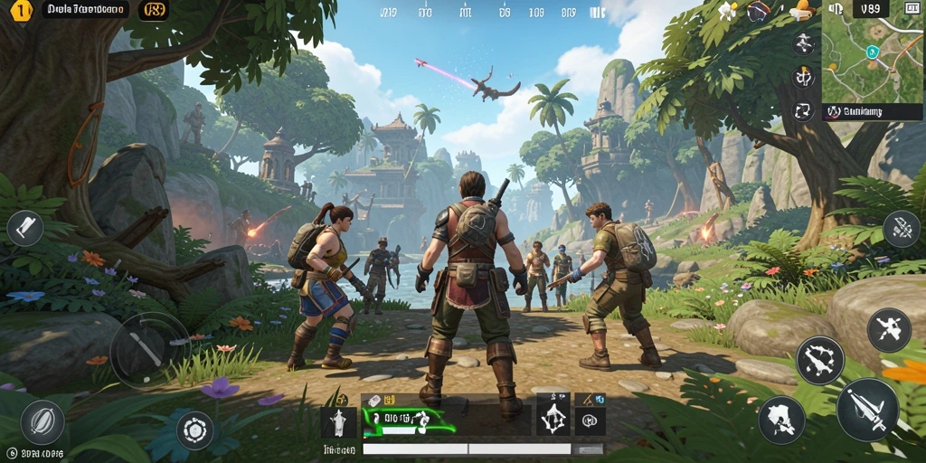Tampilan gameplay V89 yang menakjubkan dalam dunia terbuka.